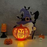 Witch Gnome - Halloween Themed 3D Gnome Lantern File - Cricut File 1 - LightBoxGoodMan