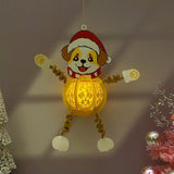 Dog Xmas Hanging - 3D Christmas Lantern File - Cricut File 1 - LightBoxGoodMan