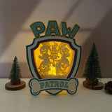 Paw Patrol -  Paw Patrol Papercut Lightbox File - Cricut File 1 - LightBoxGoodMan