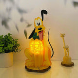 Pluto - Pluto Dog 3D Papercut Lantern File - Cricut File 1 - LightBoxGoodMan