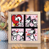 Snoopy Valentine – Paper Cut Light Box File - Cricut File - 8x8" - LightBoxGoodMan