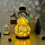 Snowman Xmas - 3D Christmas Lantern File - Cricut File 2 - LightBoxGoodMan