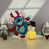 Stitch Xmas - 3D Christmas Lantern File - Cricut File 2 - LightBoxGoodMan