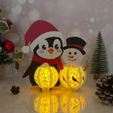 Penguin - 3D Christmas Lantern File - Cricut File 3 - LightBoxGoodMan