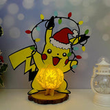 Pikachu Xmas - 3D Christmas Lantern File - Cricut File 1 - LightBoxGoodMan