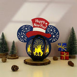 Mickey New Year - New Year Themed 3D Disney Mouse Lantern File - Cricut File 1 - LightBoxGoodMan