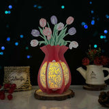 Tulips Vase - 3D Flower Vase Lantern File - Cricut File 1 - LightBoxGoodMan