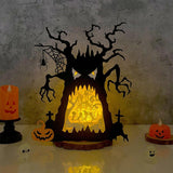 Halloween - 3D Ghost Tree Papercut Lightbox File - Cricut File 2 - LightBoxGoodMan