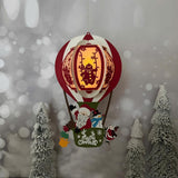 Air Balloon Christmas - 3D Christmas Lantern File - Cricut File - LightBoxGoodMan