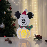 Snowman Mickey - 3D Christmas Lantern File - Cricut File 1 - LightBoxGoodMan