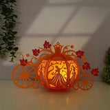 Cinderella - 3D Pumpkin Carriage Papercut Lantern File - Cricut File 1 - LightBoxGoodMan