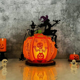 Pumpkin Witch - Halloween Themed 3D Lantern File - Cricut File 1 - LightBoxGoodMan