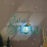 Let It Snow - 3D Christmas Lantern File - Cricut File 1 - LightBoxGoodMan