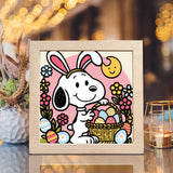 Easter Snoopy – Paper Cut Light Box File - Cricut File - 8x8