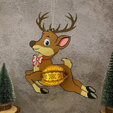 Deer - 3D Christmas Lantern File - Cricut File 1 - LightBoxGoodMan