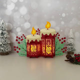 Gnome Christmas - 3D Christmas Candles Lantern File - Cricut File 1 - LightBoxGoodMan