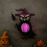 Witch Owl - 3D Owl Lantern File - Cricut File 3 - LightBoxGoodMan