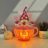 Gnome - Valentine Themed 3D Hot Cocoa Lantern File - Cricut File 1 - LightBoxGoodMan