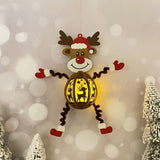 Reindeer Hanging - 3D Christmas Lantern File - Cricut File 1 - LightBoxGoodMan