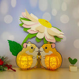 Guinea Pig Couple - 3D Love Lantern File - Cricut File - LightBoxGoodMan