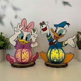 Pack 2 Donald And Daisy - Wonderland Themed 3D Papercut Lantern File - Cricut File - LightBoxGoodMan