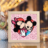 Mouse Kiss – Paper Cut Light Box File - Cricut File - 8x8