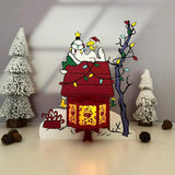 Snoopy Xmas - 3D Christmas Lantern File - Cricut File 3 - LightBoxGoodMan