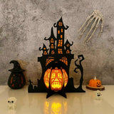 Haunted House - Halloween Themed 3D Lantern File - Cricut File 2 - LightBoxGoodMan