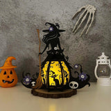 Witch And Broom - 3D Witch Lantern File - Cricut File 4 - LightBoxGoodMan