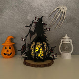 Witch And Broom - 3D Witch Lantern File - Cricut File 5 - LightBoxGoodMan