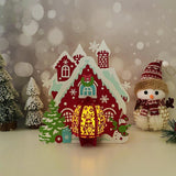 Reindeer - 3D Christmas House Lantern File - Cricut File 2 - LightBoxGoodMan