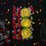 HO HO HO - 3D Christmas Lantern File - Cricut File - LightBoxGoodMan