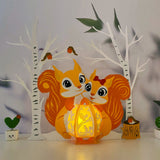 Squirrel Couple - 3D Love Lantern File - Cricut File - LightBoxGoodMan