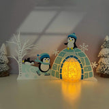 Penguin - 3D Christmas Lantern File - Cricut File 4 - LightBoxGoodMan