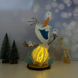 Olaf - Frozen Themed 3D Christmas Lantern File - Cricut File 1 - LightBoxGoodMan