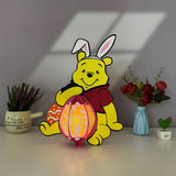 Easter Pooh - Winnie The Pooh Themed Easter 3D Lantern File - Cricut File - LightBoxGoodMan