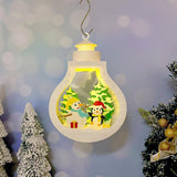 Christmas - 3D Christmas Pop-up Light Bulb File - Cricut File 1 - LightBoxGoodMan