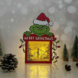 Merry Grinchmas - Grinch Papercut Lightbox File - Cricut File 1 - LightBoxGoodMan