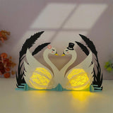 Swan Couple - 3D Swan Couple Lantern File - Cricut File 2 - LightBoxGoodMan