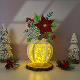 Christmas Vase 2 - 3D Flower Vase Lantern File - Cricut File 2 - LightBoxGoodMan