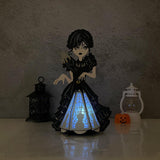 Wednesday - Halloween Themed 3D Lantern File - Cricut File 1 - LightBoxGoodMan