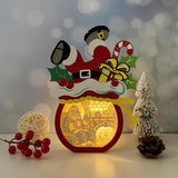 Santa Claus - Santa Sack Papercut Lightbox File - Cricut File 1 - LightBoxGoodMan