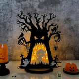 Death - 3D Ghost Tree Papercut Lightbox File - Cricut File 1 - LightBoxGoodMan