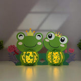 Frog Couple - 3D Love Lantern File - Cricut File 1 - LightBoxGoodMan