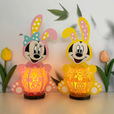 Pack 2 Easter Mouse - Easter Disney Mouse 3D Lantern File - Cricut File - LightBoxGoodMan