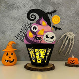 Halloween Cupcake - Halloween Themed 3D Lantern File - Cricut File 1 - LightBoxGoodMan