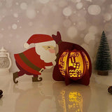 Santa - 3D Christmas Lantern File - Cricut File 2 - LightBoxGoodMan