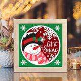 Christmas Snowman 10 – Paper Cut Light Box File - Cricut File - 8x8 inches - LightBoxGoodMan