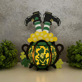 Lucky Cauldron - St. Patrick's Day Themed 3D Lantern File - Cricut File 1 - LightBoxGoodMan