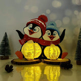 Penguin - 3D Christmas Lantern File - Cricut File 1 - LightBoxGoodMan